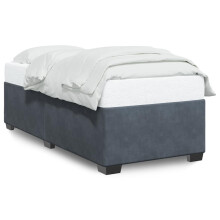 (dark grey, 3ft single) vidaXL Bed Frame without Mattress Bed Base Bedstead Mattress Foundation Velvet