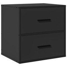 (black, 1 pcs) vidaXL Wall-mounted Bedside Cabinets 2 pcs Sonoma Oak 40x31x39.5 cm cabinet