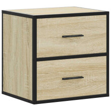 (sonoma oak, 1 pcs) vidaXL Wall-mounted Bedside Cabinets 2 pcs Sonoma Oak 40x31x39.5 cm cabinet