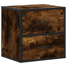 (smoked oak, 1 pcs) vidaXL Wall-mounted Bedside Cabinets 2 pcs Sonoma Oak 40x31x39.5 cm cabinet