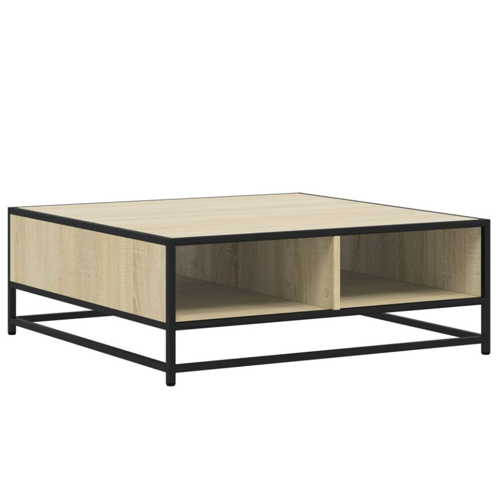 Vidaxl (Sonoma Oak, 80 X 80 X 30 Cm) Coffee Table Hallway Tea End Table Side Table Engineered Wood And Metal