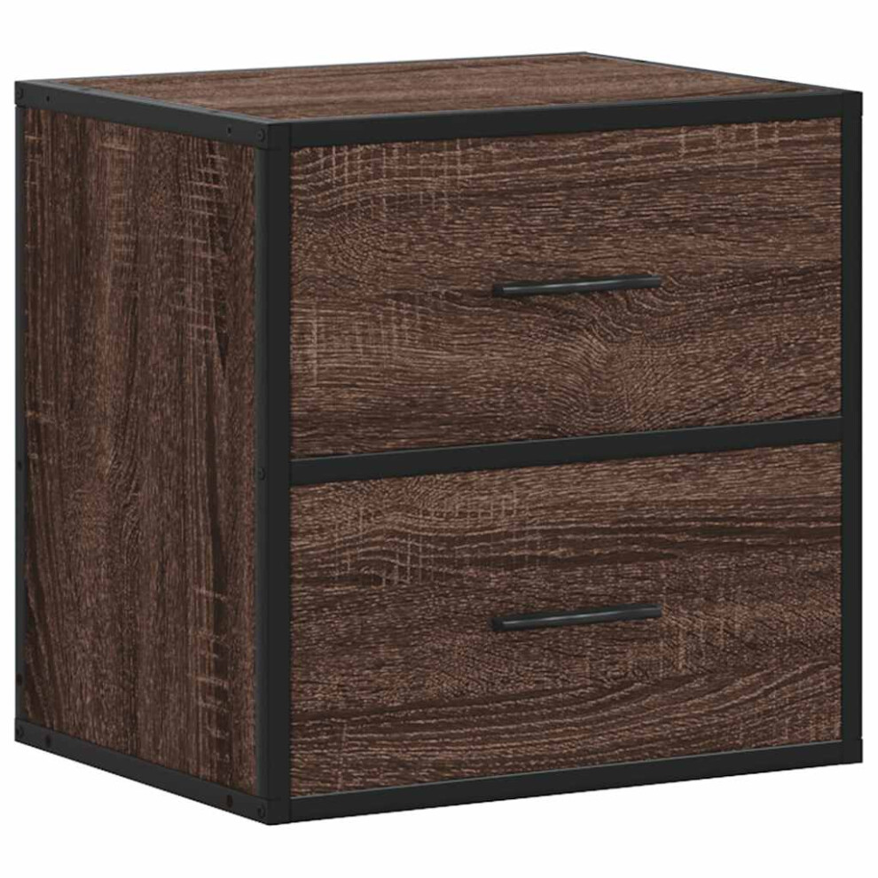 (brown oak, 1 pcs) vidaXL Wall-mounted Bedside Cabinets 2 pcs Sonoma Oak 40x31x39.5 cm cabinet