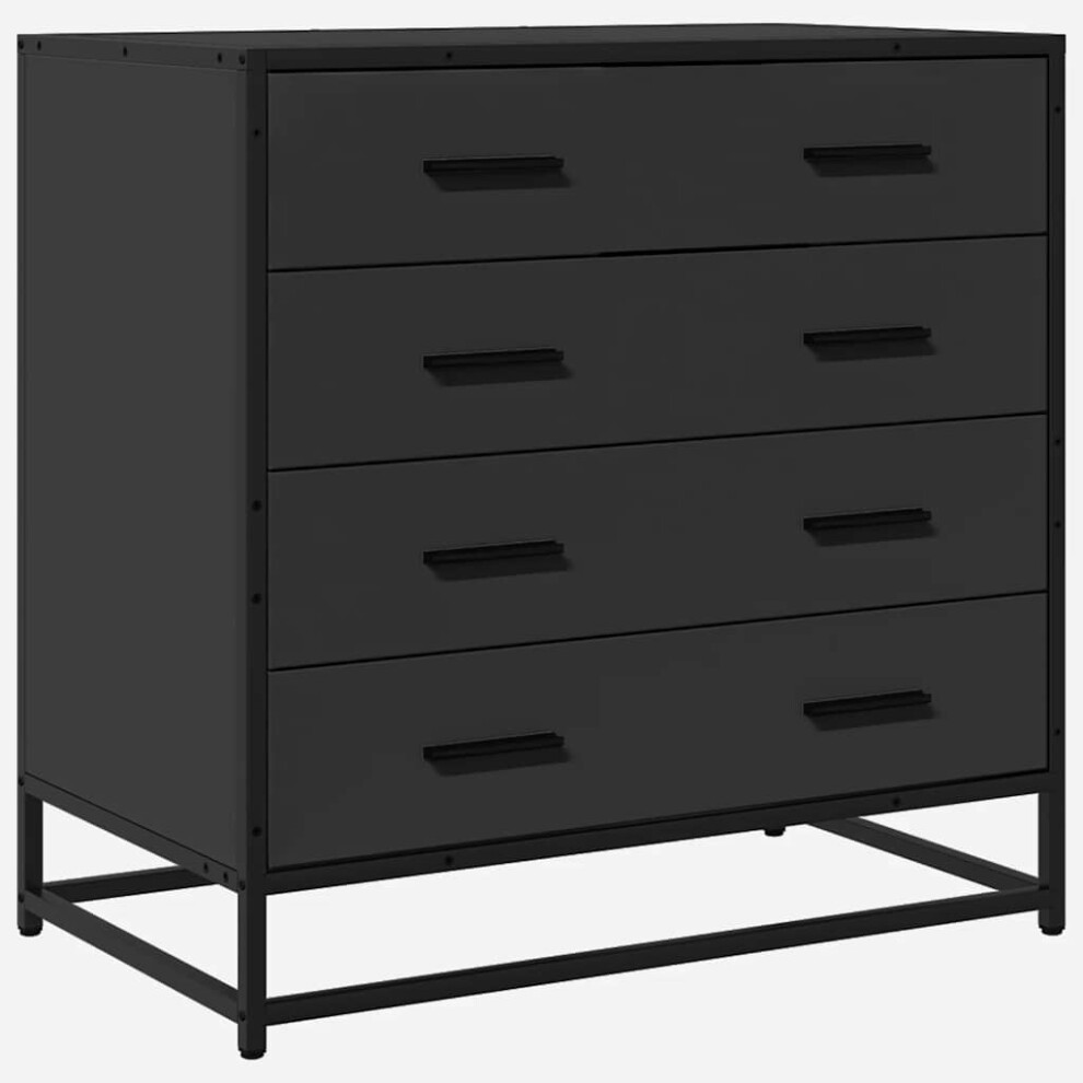 (black) vidaXL Drawer Cabinet Storage Filing Cabinet Chest Drawer Engineered Wood