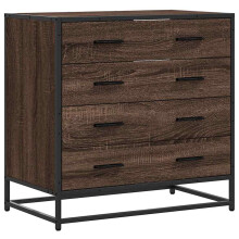 vidaXL Schubladenschrank Braun Eichen-Optik 70x41x70 cm Holzwerkstoff