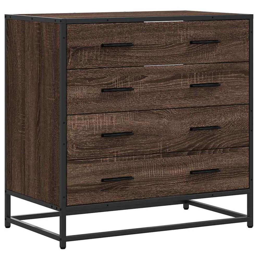Vidaxl ( Oak) Drawer Cabinet Storage Filing Cabinet Chest Drawer Engineered Wood Brown