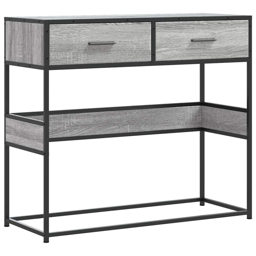 Vidaxl Console Table Grey Sonoma 90X35x80 Cm Engineered Wood, Grey - Image 2