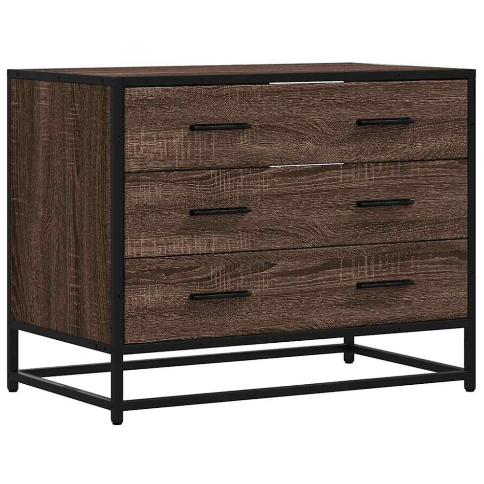 (brown oak) vidaXL Drawer Cabinet Brown Oak 70x41x56 cm Engineered Wood drawer chest