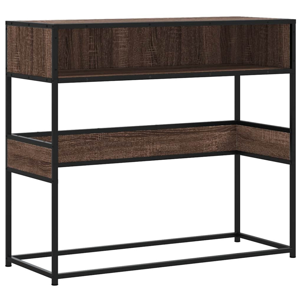 Vidaxl Console Table Brown Oak 90X35x80 Cm Engineered Wood, Brown - Image 2