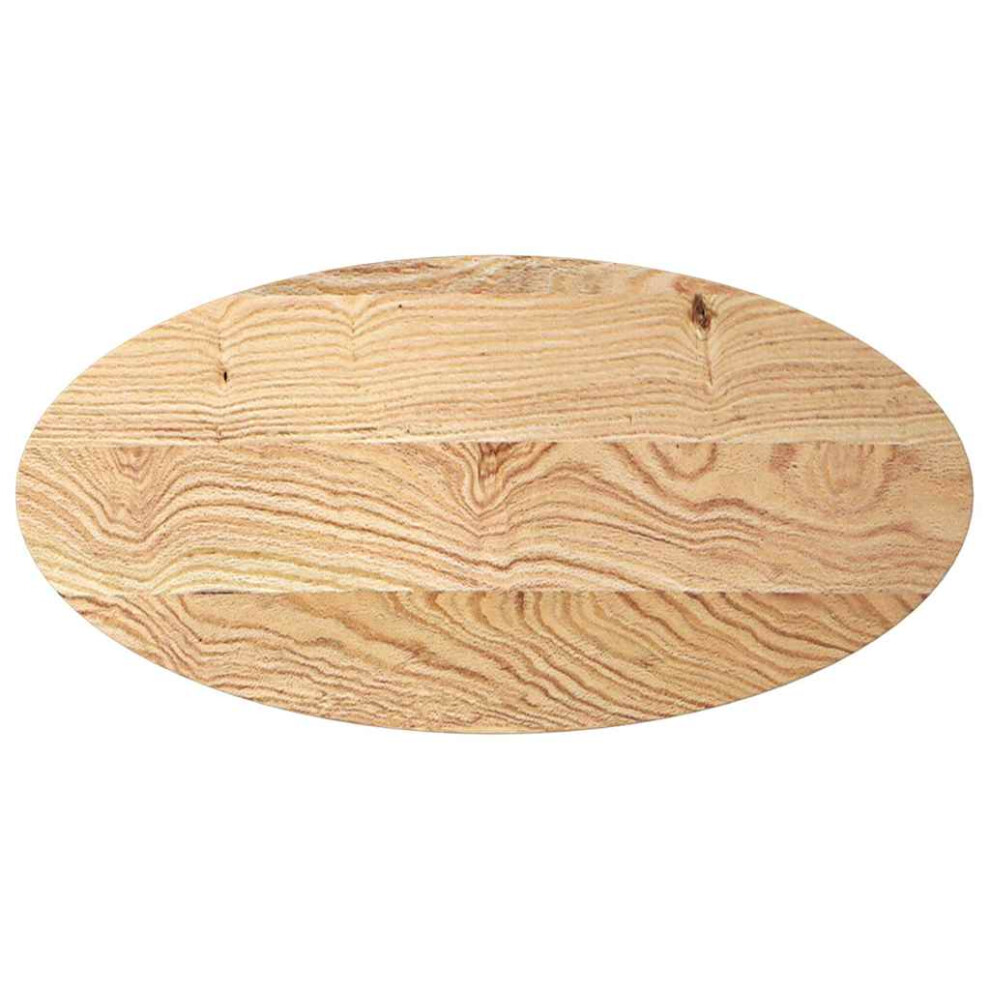(natural, 100 x 50 x 4 cm) vidaXL Table Top Light Brown 80x40x4 cm Solid Wood Oak Oval coffee table top
