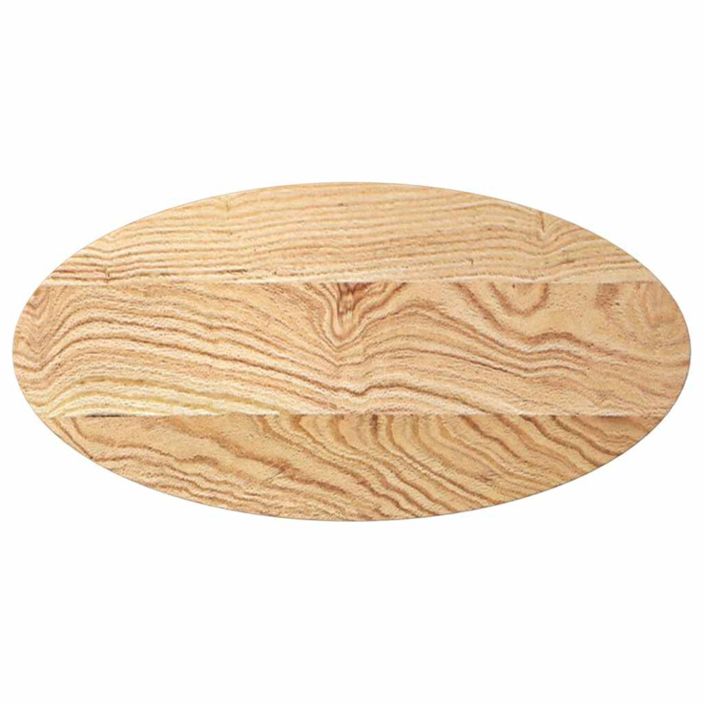 (natural, 80 X 40 X 2 cm) vidaXL Table Top Light Brown 80x40x4 Cm Solid Wood Oak Oval Coffee Table Top