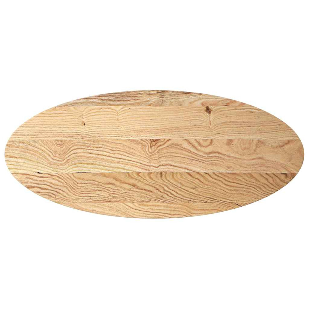 New Vidaxl (Natural, 140 X 60 X Cm) Table Top Light 80X40x4 Cm Solid Wood Oak Oval Coffee Table Top Brown 4009044 Size 4