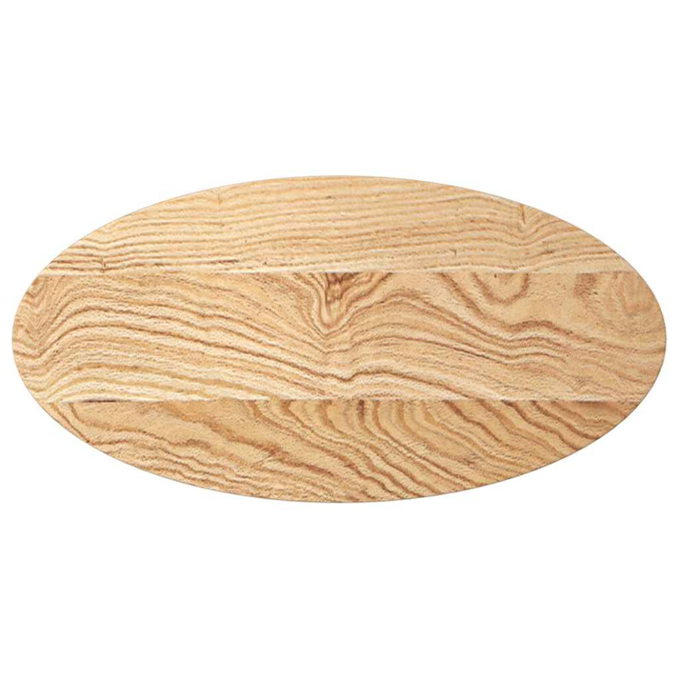 Vidaxl (Natural, 80 X X 4 Cm) Table Top Light 80X40x4 Cm Solid Wood Oak Oval Coffee Table Top Brown Size 40
