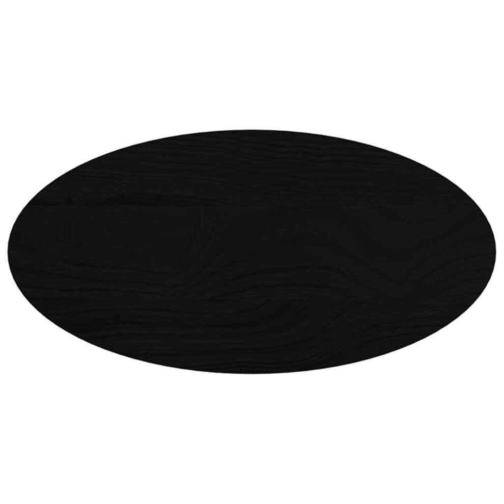 Vidaxl (Dark 80 X X 4 Cm) Table Top Light 80X40x4 Cm Solid Wood Oak Oval Coffee Table Top Brown Size 40
