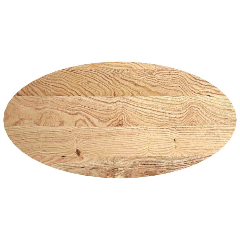 Vidaxl (Natural, 120 X 60 X 4 Cm) Table Top Light Brown 80X40x4 Cm Solid Wood Oak Oval Coffee Table Top