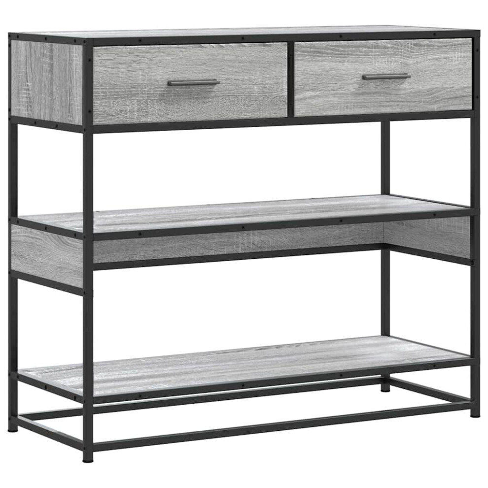 Vidaxl (Grey Sonoma) Console Table Smoked Oak 90X35x80 Cm Engineered Wood Sofa Table
