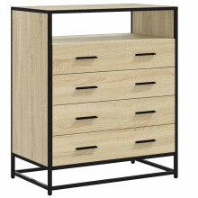 vidaXL Schubladenschrank Sonoma-Eiche 70x41x83,5 cm Holzwerkstoff