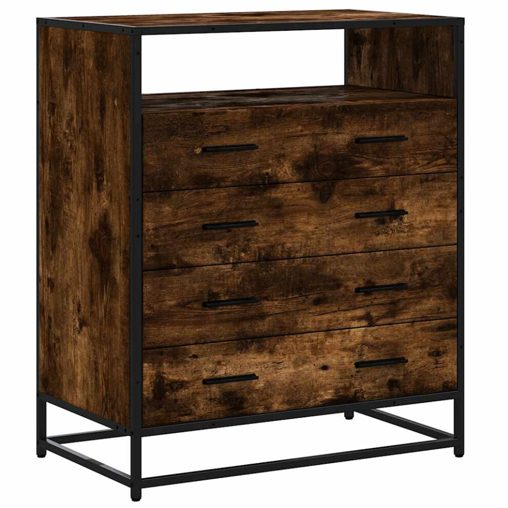 Vidaxl (Smoked Oak) Drawer Cabinet Sonoma Oak 70X41x70 Cm Engineered Wood Drawer Chest