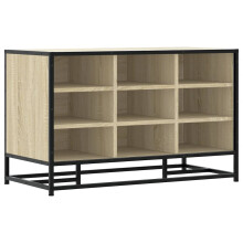 (sonoma oak) vidaXL Shoe Bench Sonoma Oak 84x40x53.5 cm Engineered Wood and Metal bench