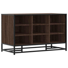 (brown oak) vidaXL Shoe Bench Sonoma Oak 84x40x53.5 cm Engineered Wood and Metal bench