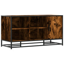 (smoked oak) vidaXL Shoe Bench Brown Oak 100x40x53.5 cm Engineered Wood and Metal bench