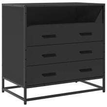 vidaXL Schubladenschrank Schwarz 70x41x70 cm Holzwerkstoff