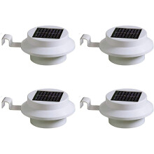 Solarize Set of 4 Solar Gutter Fence Lights (White)