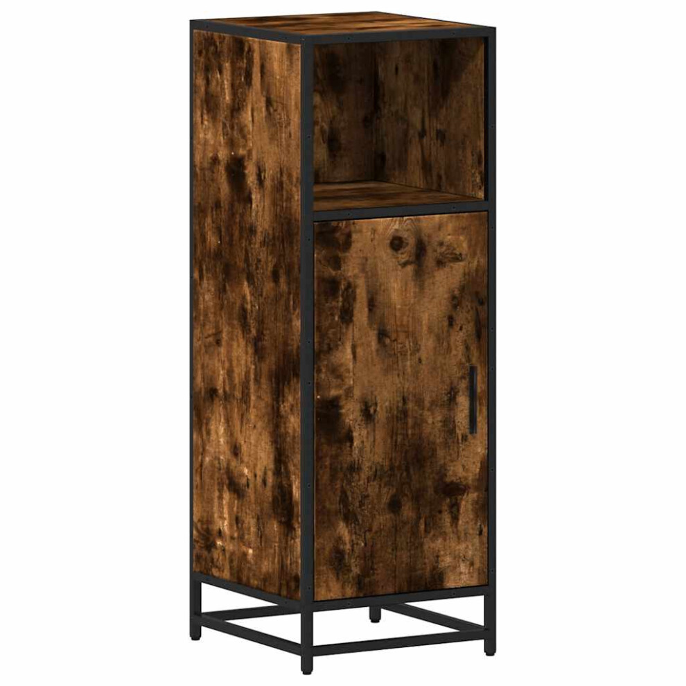 Vidaxl (Smoked Oak) Bathroom Cabinet Vanity Unit Cupboard Sink Cabinet Engineered Wood