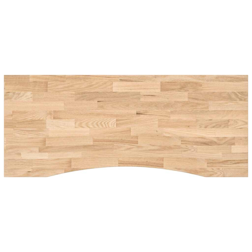 Vidaxl (Natural, 120 X 50 X 2.5 Cm) Desk Top Writing Table Study Desk Untreated Solid Wood Oak Rectangular