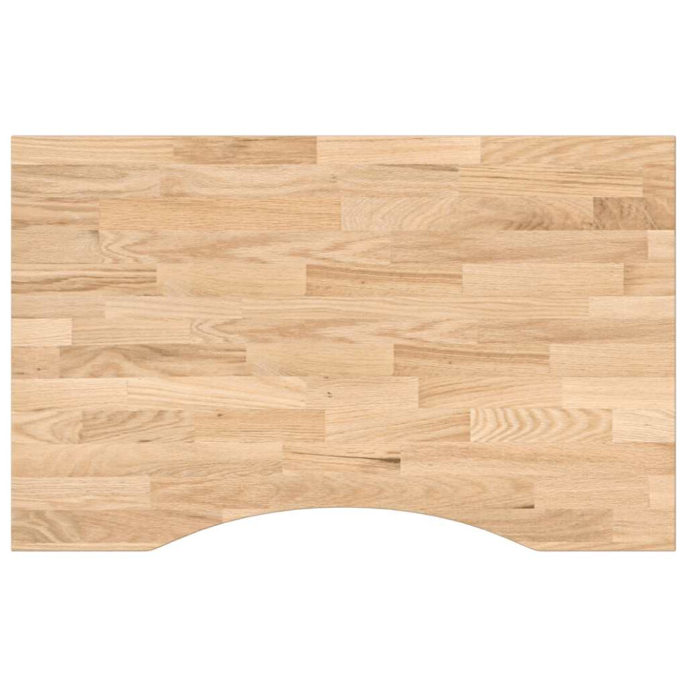 Vidaxl (Natural, 80 X 60 X 2.5 Cm) Desk Top Writing Table Study Desk Untreated Solid Wood Oak Rectangular