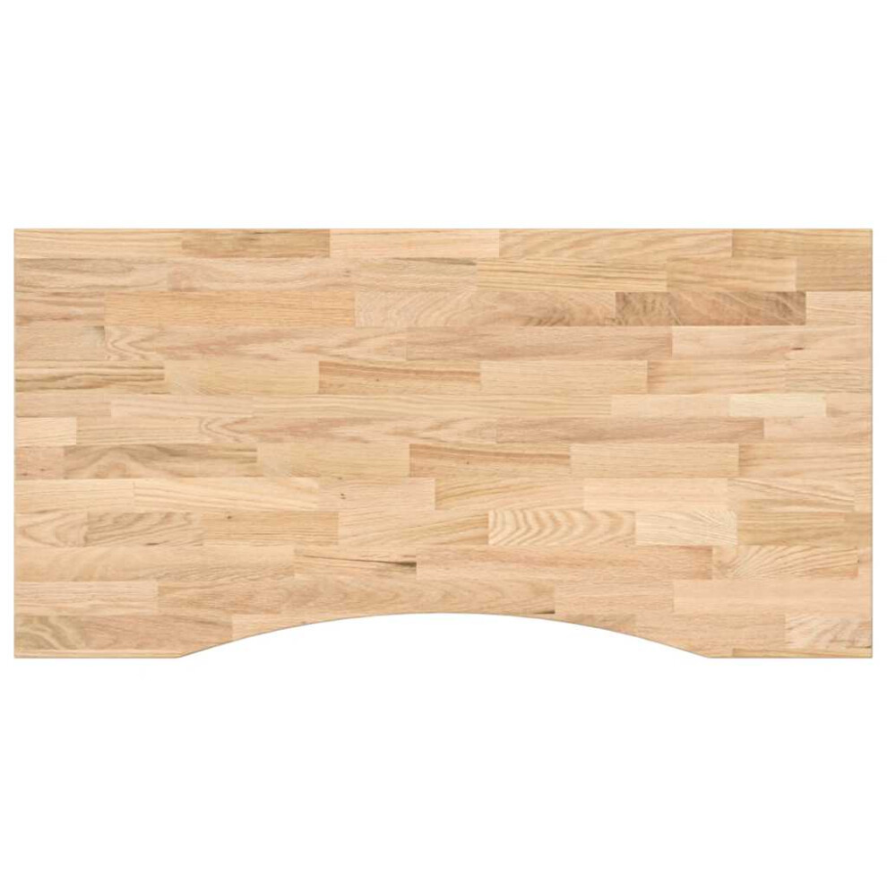 Vidaxl (Natural, 100 X 50 X 2.5 Cm) Desk Top Writing Table Study Desk Untreated Solid Wood Oak Rectangular