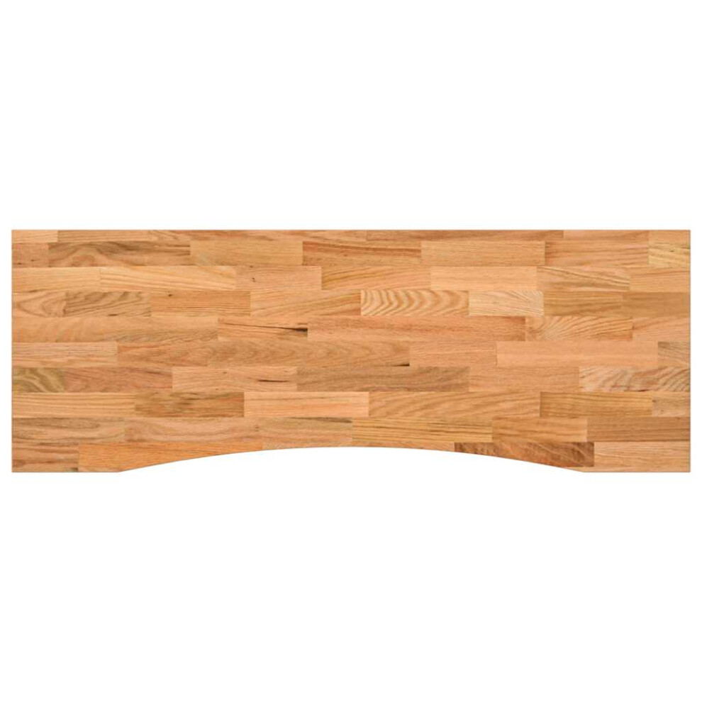 Vidaxl (Light Brown, 140 X 50 X 2.5 Cm) Desk Top Writing Table Study Desk Untreated Solid Wood Oak Rectangular