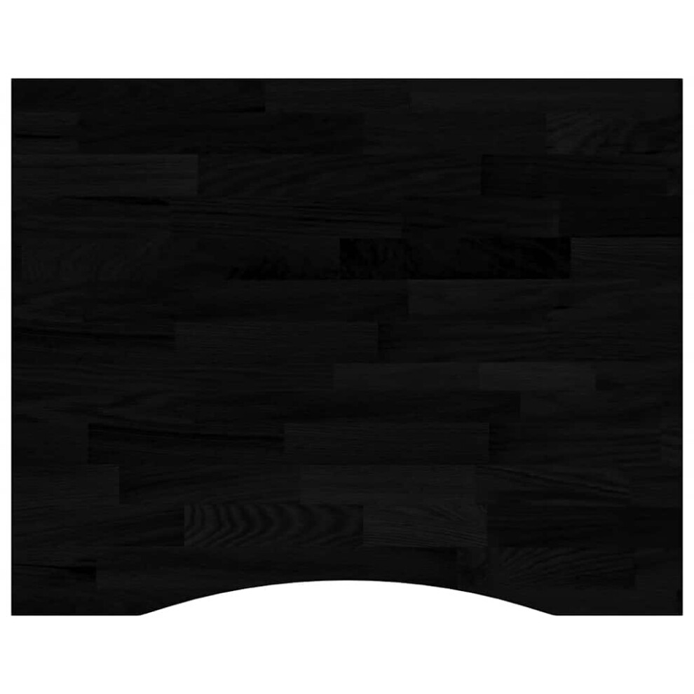 Vidaxl (Dark Brown, 100 X 80 X 2.5 Cm) Desk Top Writing Table Study Desk Untreated Solid Wood Oak Rectangular