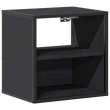 (black, 1 pcs) vidaXL Wall-mounted Bedside Cabinet Black 40x31x39.5 cm cabinet bedside table
