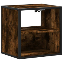 (smoked oak, 1 pcs) vidaXL Wall-mounted Bedside Cabinet Black 40x31x39.5 cm cabinet bedside table