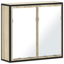 (sonoma oak) vidaXL Bathroom Mirror Cabinet Wall Mounted Cabinet Cupboard Engineered Wood