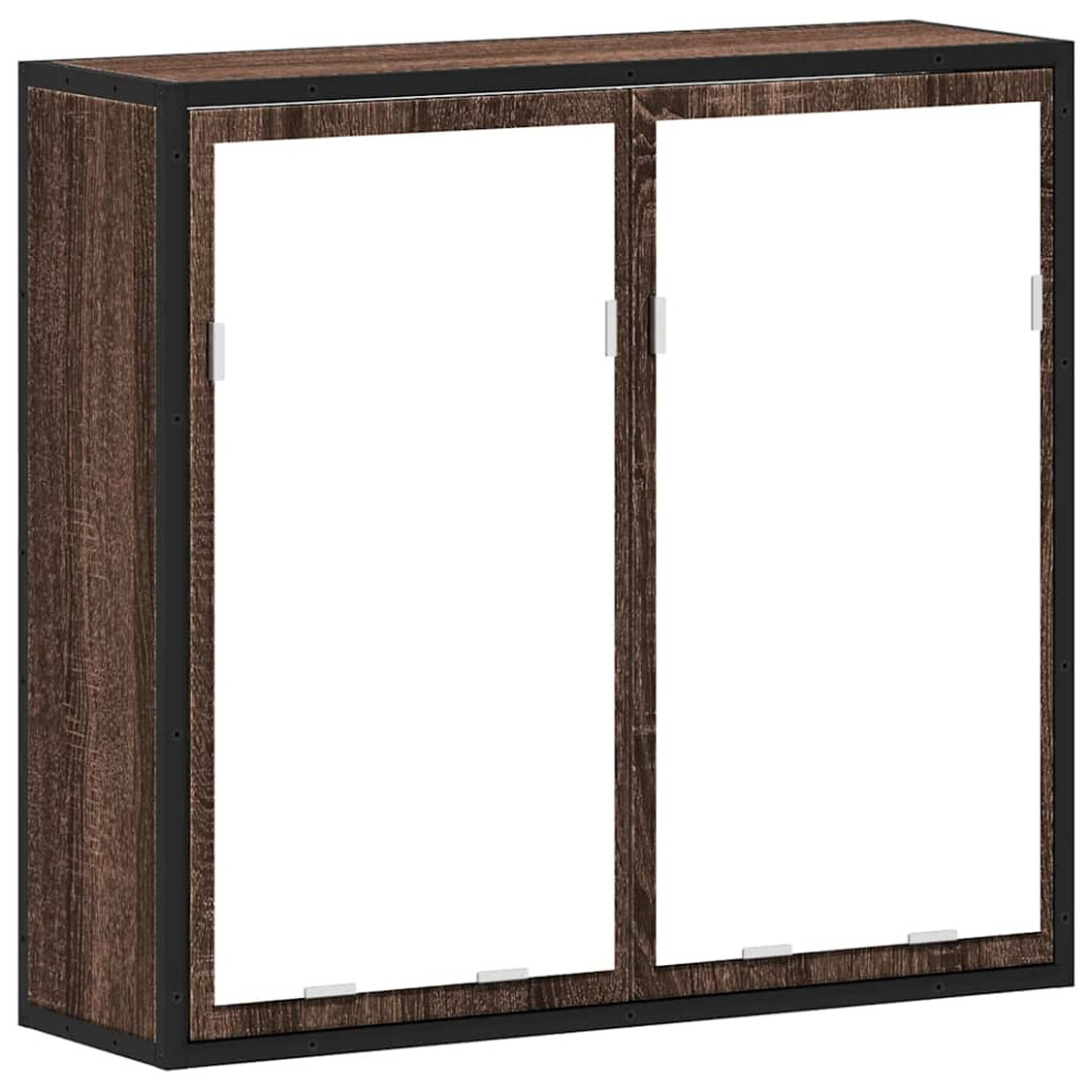 (brown oak) vidaXL Bathroom Mirror Cabinet Wall Mounted Cabinet Cupboard Engineered Wood