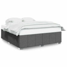 (dark grey, 6ft super king size) vidaXL Bed Frame Bed Base Mattress Foundation Dark Grey Super King Fabric