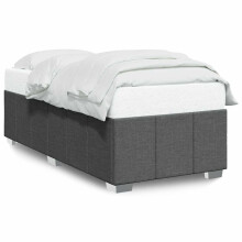 (dark grey, 3ft single) vidaXL Bed Frame Bed Base Mattress Foundation Dark Grey Super King Fabric