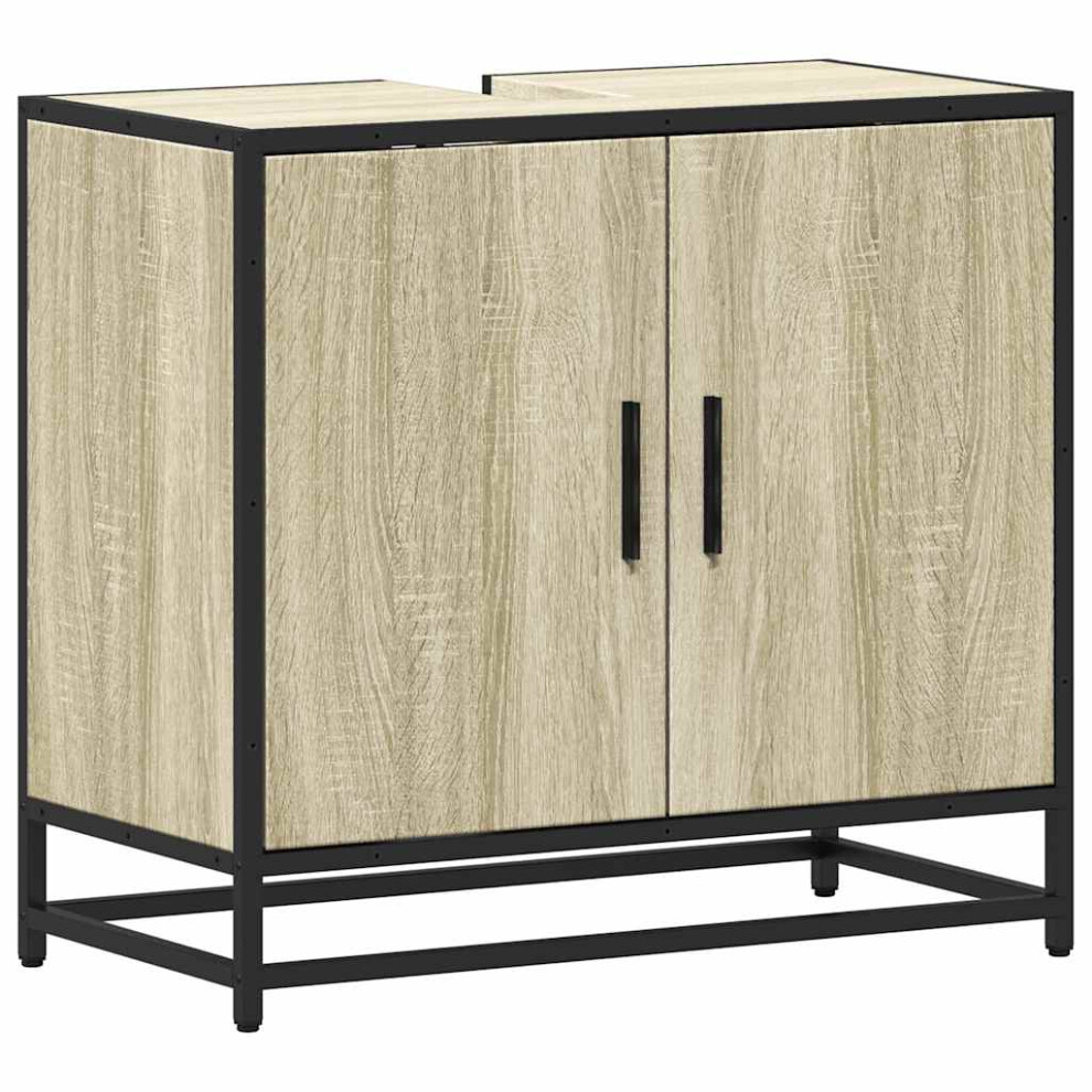 Vidaxl (Sonoma Oak) Bathroom Sink Cabinet Smoked Oak 65X33x60 Cm Engineered Wood