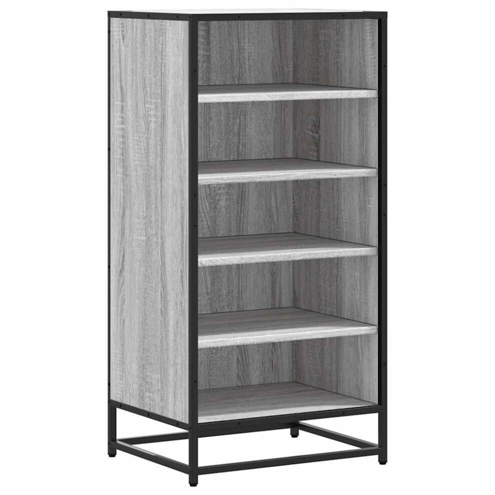 (grey sonoma, 9 pcs) vidaXL Shoe Rack Sonoma Oak 48x38x97.5 Cm Engineered Wood Shoe Storage