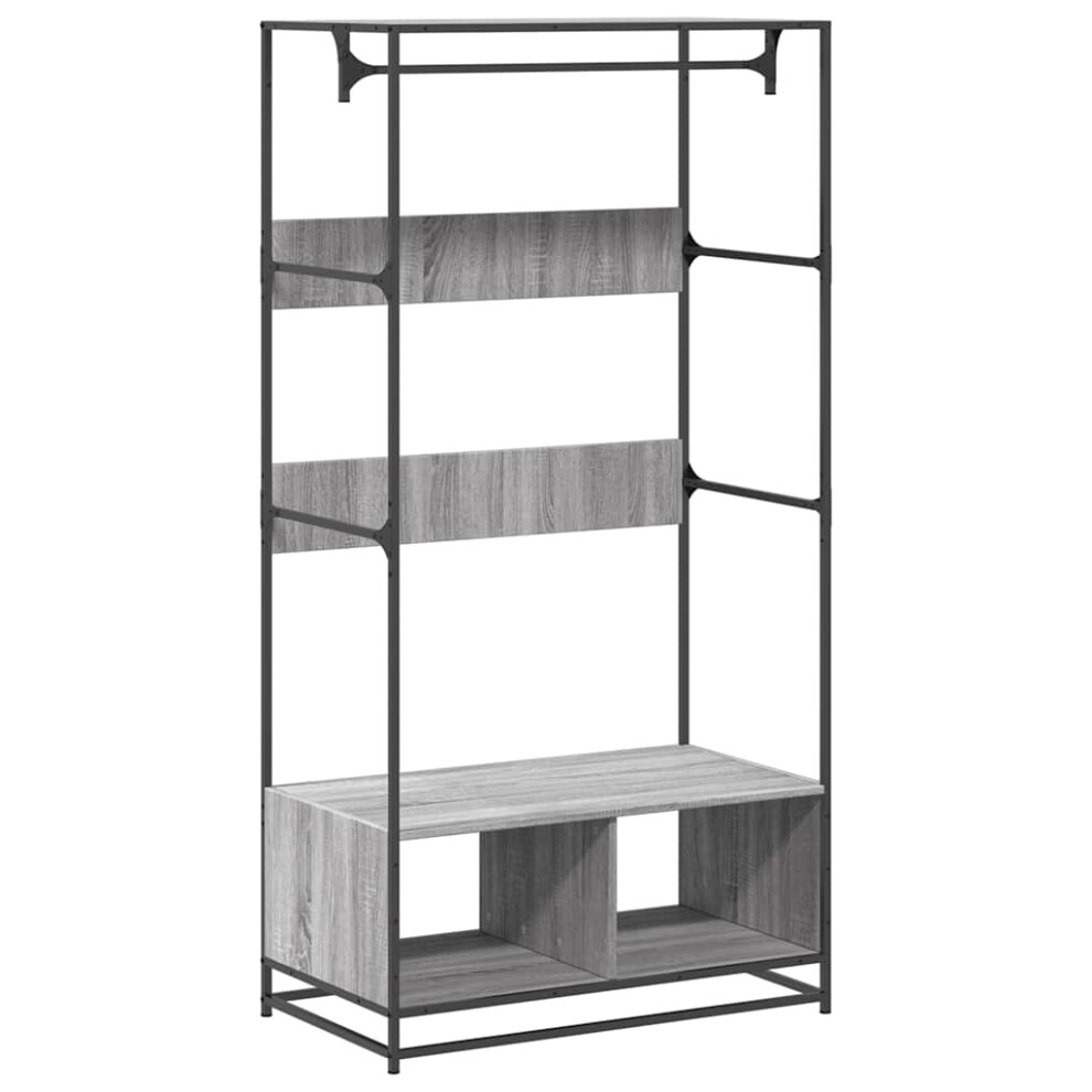 Vidaxl ( Sonoma) Wardrobe Closet Cupboard Clothes Storage Organiser Engineered Wood Grey