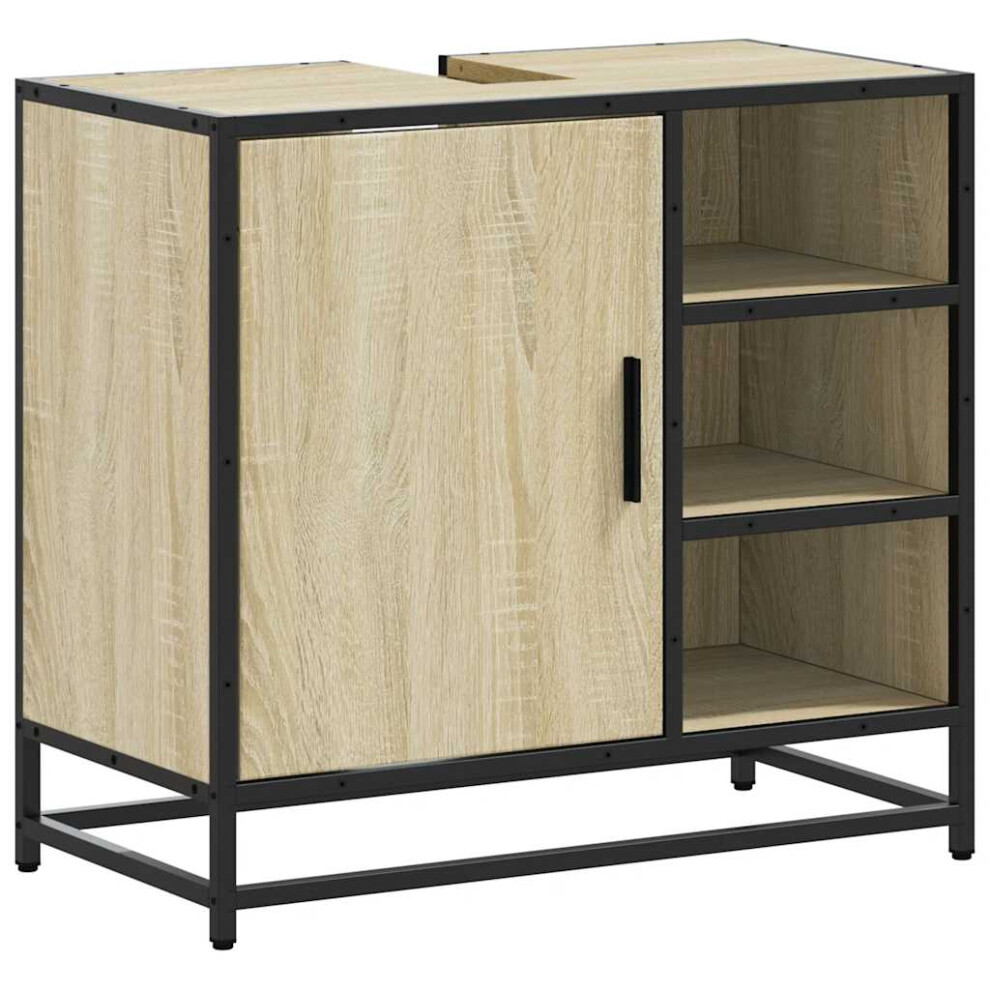 (sonoma oak) vidaXL Bathroom Sink Cabinet Sink Storage Cupboard Sideboard Engineered Wood