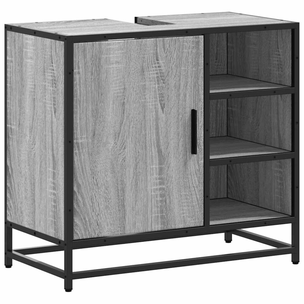 (grey sonoma) vidaXL Bathroom Sink Cabinet Sink Storage Cupboard Sideboard Engineered Wood