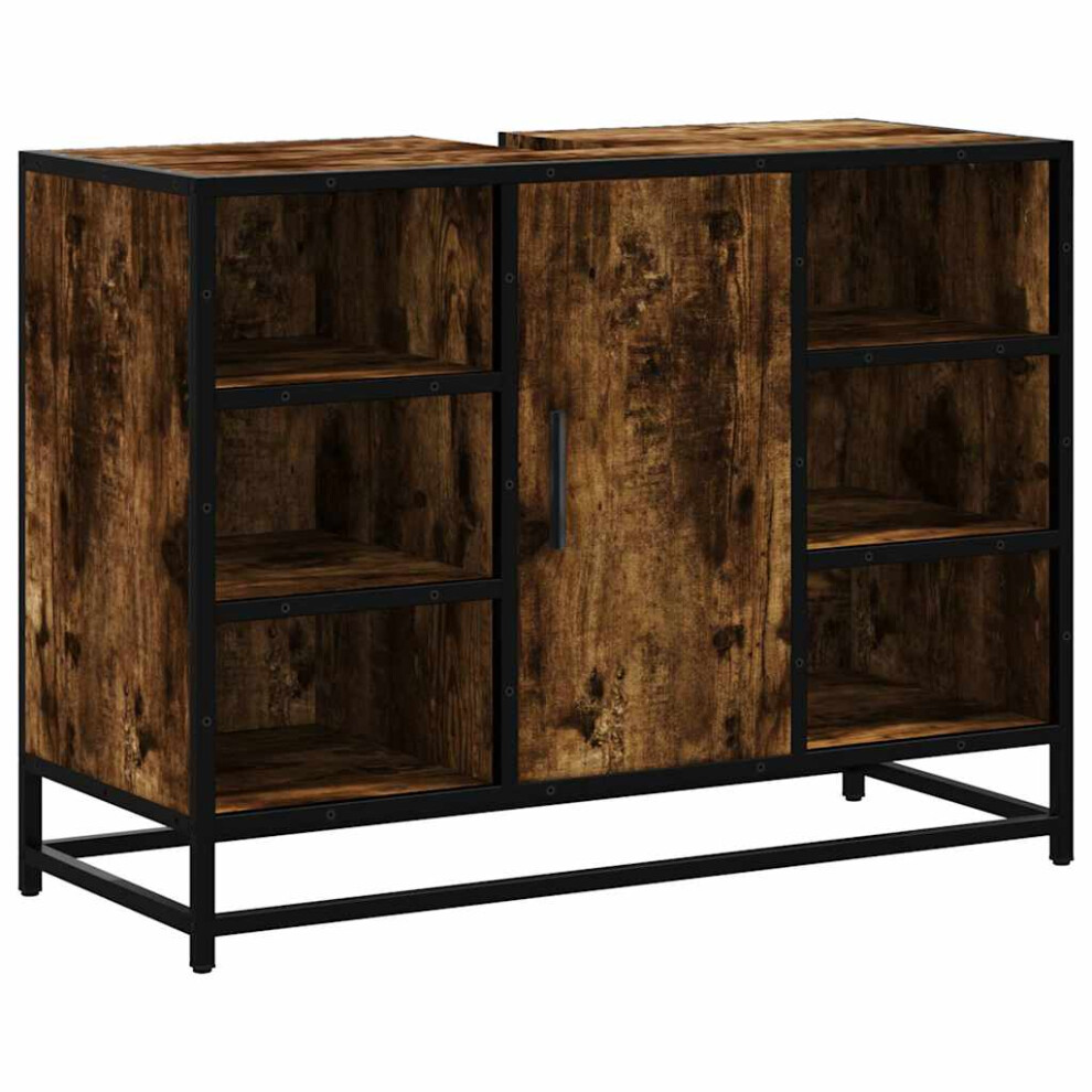 Vidaxl (Smoked Oak) Bathroom Sink Cabinet Smoked Oak 80X33x60 Cm Engineered Wood
