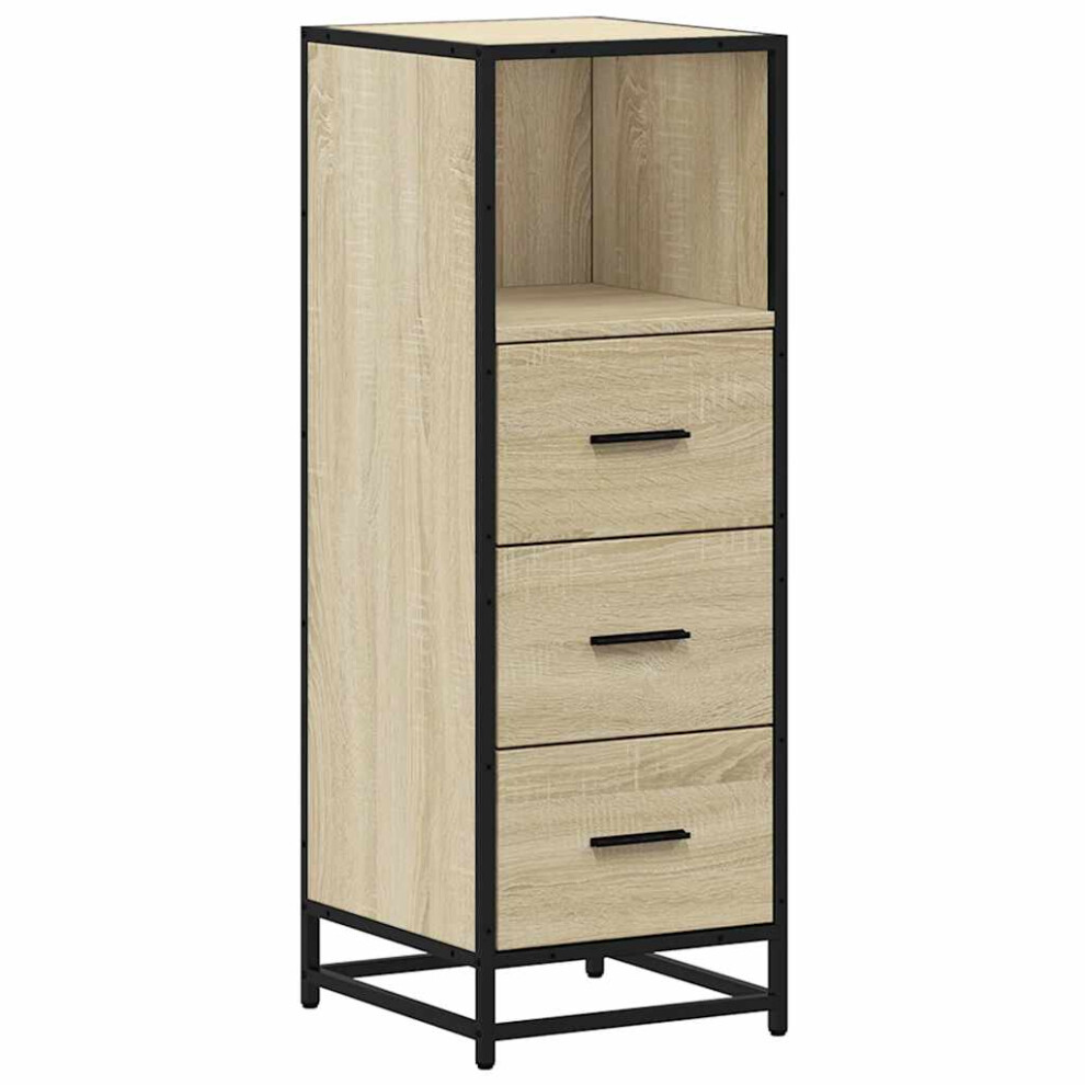 Vidaxl (Sonoma Oak) Bathroom Cabinet Smoked Oak 35X37.5x100 Cm Engineered Wood