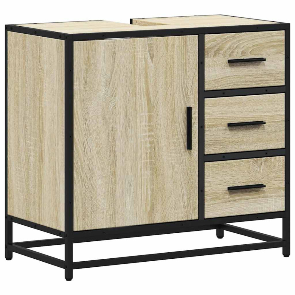 Vidaxl (Sonoma Oak) Bathroom Sink Cabinet Sonoma Oak 65X33x60 Cm Engineered Wood