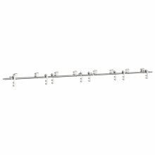 (183 cm/ 8 pcs) vidaXL Sliding Door Hardware Kit 183 cm Stainless Steel Silver
