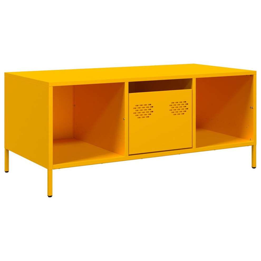 (yellow) vidaXL Coffee Table Pink 101.5x50x43.5 Cm Cold-rolled Steel Side Table