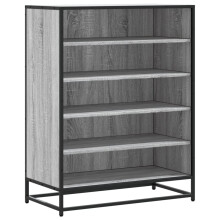 (grey sonoma) vidaXL Shoe Cabinet Shoe Storage Rack Shoe Cupboard Engineered Wood and Metal