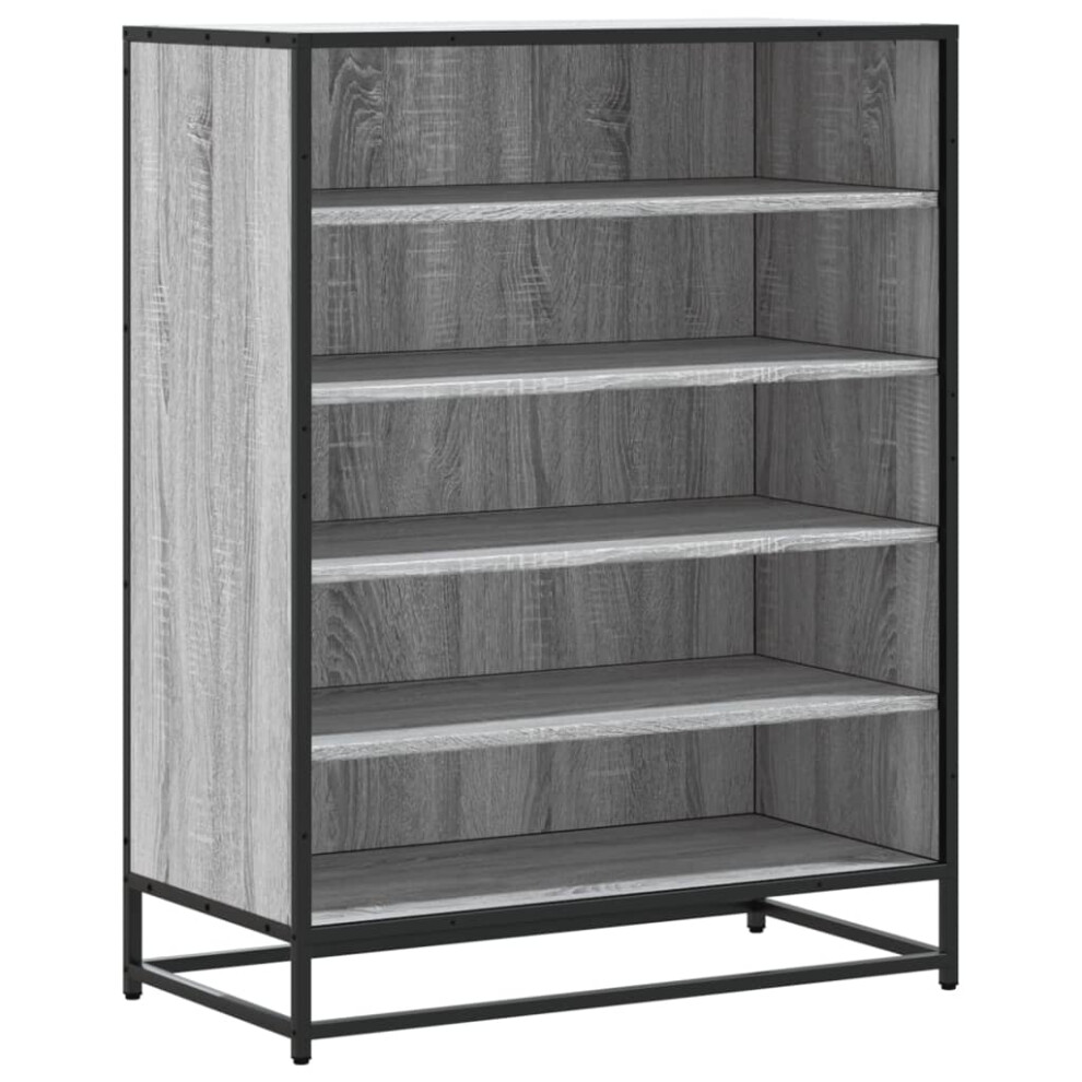 Vidaxl (Grey Sonoma) Shoe Cabinet Shoe Storage Rack Shoe Cupboard Engineered Wood And Metal